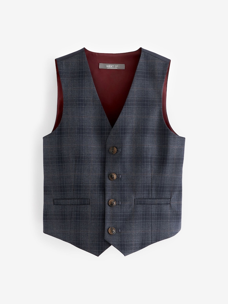 Grey Check Waistcoat - Image 1 of 1