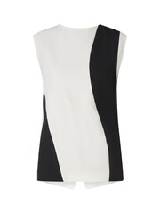 Calvin Klein White Abstract Blocking Top - Image 3 of 3