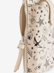Rockett St George Ecru Cream Phone Holder Cross-Body Bag - Image 5 of 7