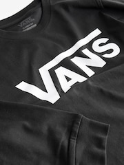 Vans Boys Long Sleeve 100% Cotton Logo Black T-Shirt - Image 3 of 3