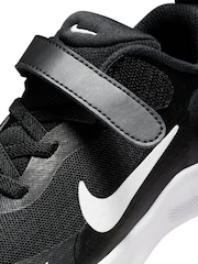 Nike Black/White Junior Revolution 7 Trainers - Image 10 of 12