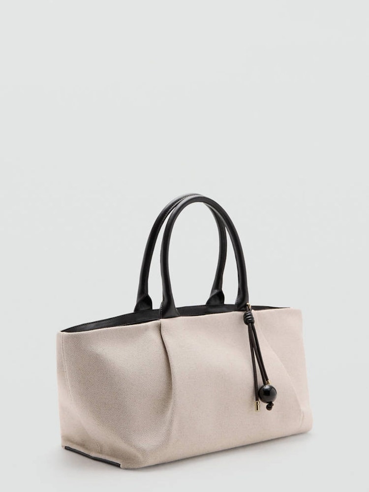 Mango Cream Elegant Top Handle Shoulder Bag - Image 2 of 5 Mango Cream Elegant Top Handle Shoulder Bag - Image 2 of 5