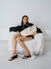 Mango Cream Elegant Top Handle Shoulder Bag - Image 4 of 5