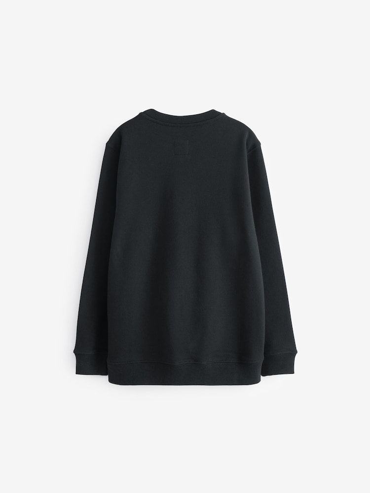 Vans Boys Classic Crew 100% Cotton Black Sweatshirt - Image 2 of 3