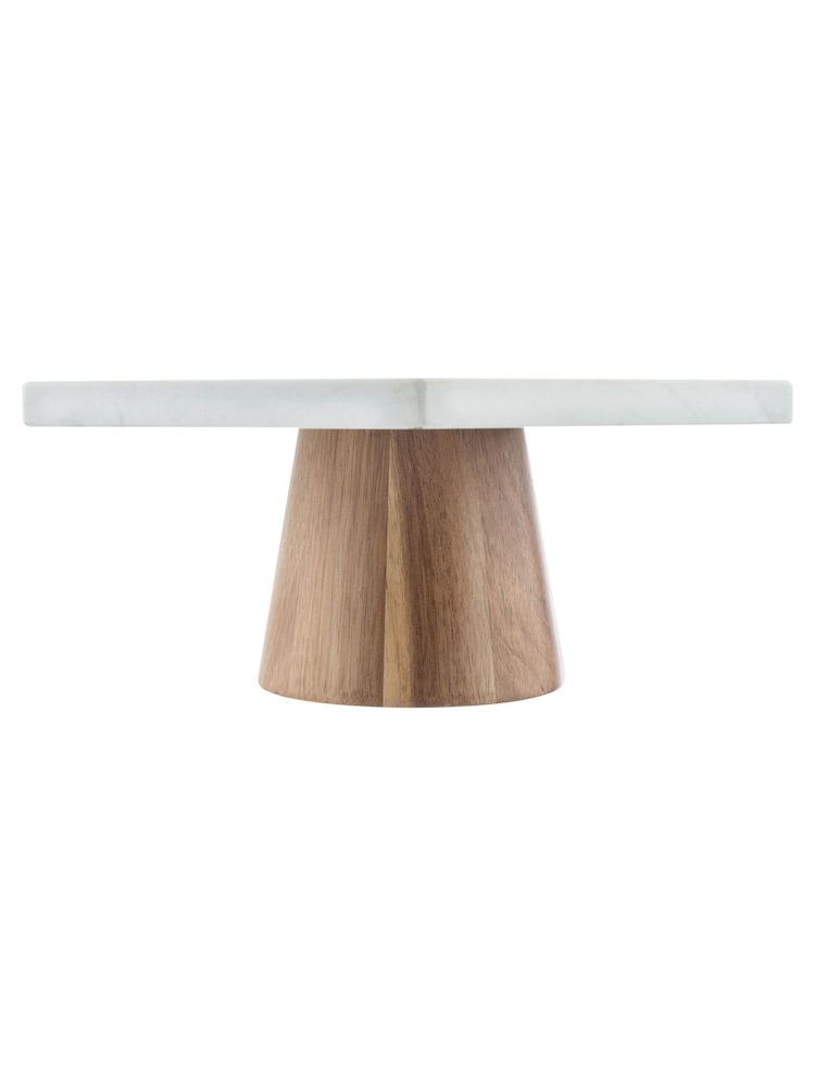 Kitchen Pantry White Marble Cake Stand - Image 2 of 4