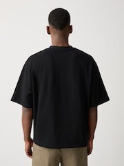Black EDIT V-Neck Boxy Fit T-Shirt - Image 4 of 8