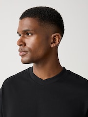 Black EDIT V-Neck Boxy Fit T-Shirt - Image 5 of 8
