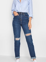 Long Tall Sally Blue UNA Stretch Mom Jeans - Image 2 of 4