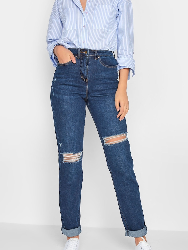 Long Tall Sally Blue UNA Stretch Mom Jeans - Image 2 of 4