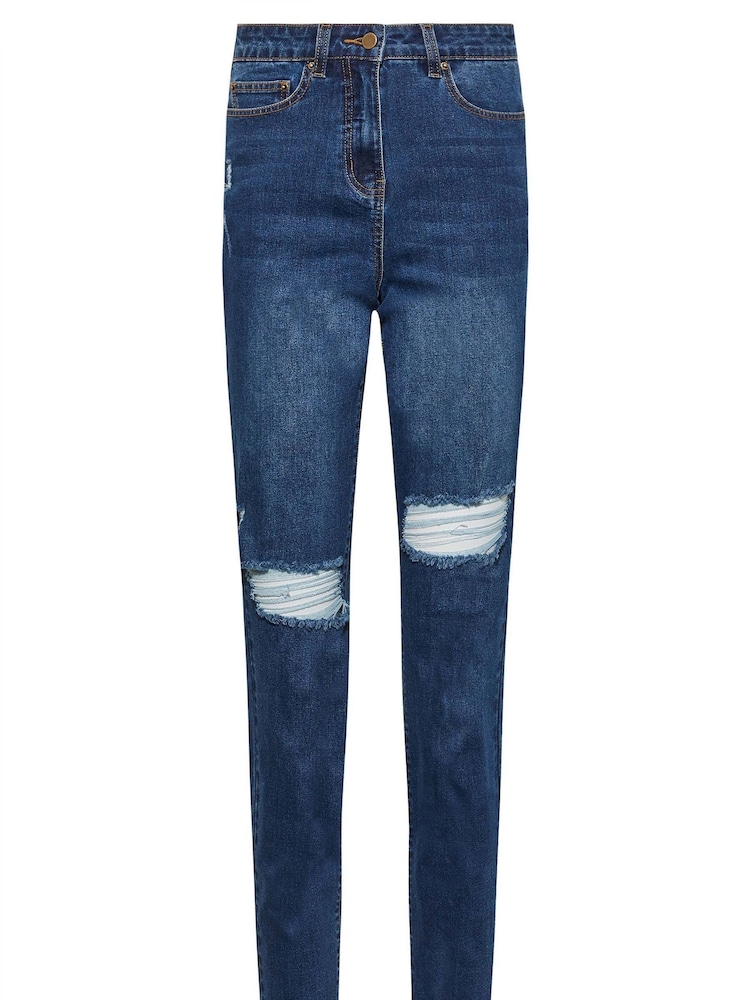 Buy Long Tall Sally Blue UNA Stretch Mom Jeans from Next Luxembourg
