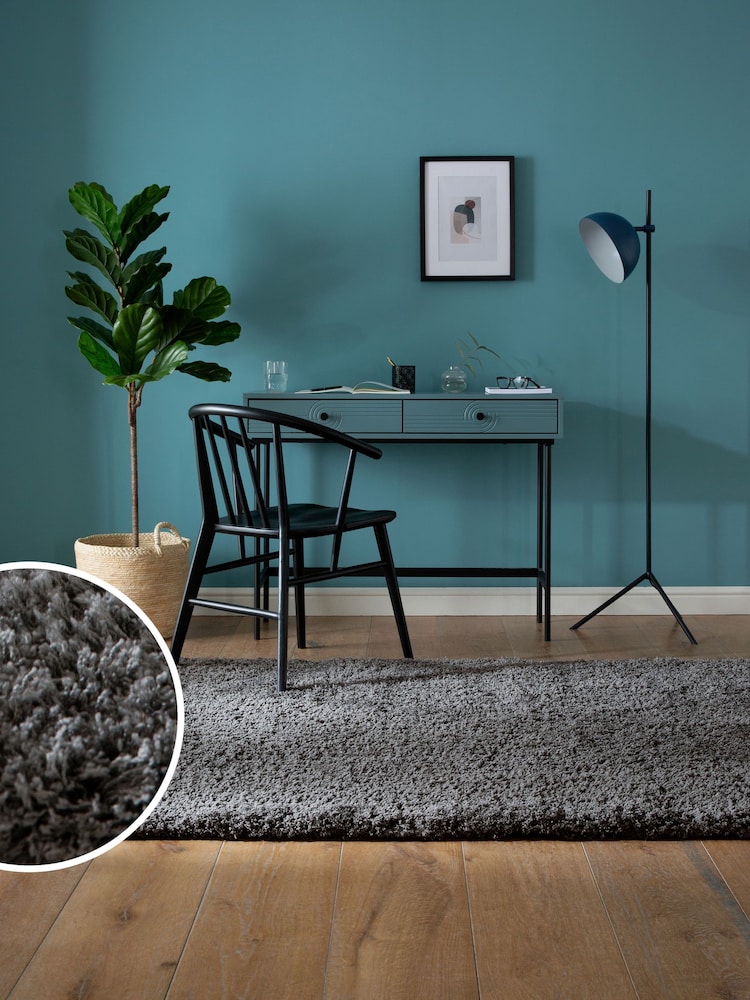 Charcoal Grey Comfy Twist Shaggy Rug - Image 1 of 9
