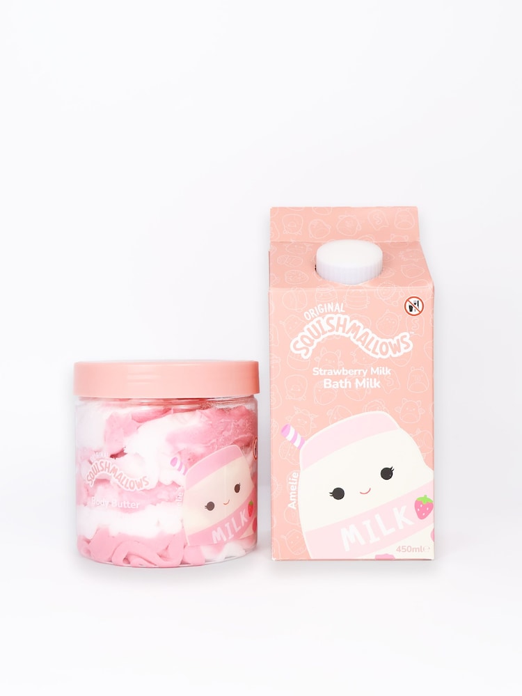 Squishmallows Strawberry Body Butter & Bath Milk Gift Set - Εικόνα 2 του 4