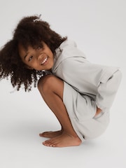 Reiss Grey Rhonda 9-13 yrs Hybrid Jersey Hooded Dress - Image 1 of 4