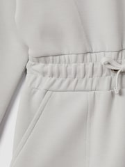 Reiss Grey Rhonda 9-13 yrs Hybrid Jersey Hooded Dress - Image 4 of 4