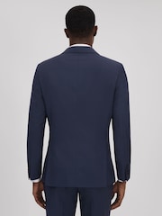 Reiss Navy Destiny Wool Single Breasted Regular Fit Blazer - Image 5 of 7