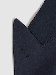 Reiss Navy Destiny Wool Single Breasted Regular Fit Blazer - Image 6 of 7