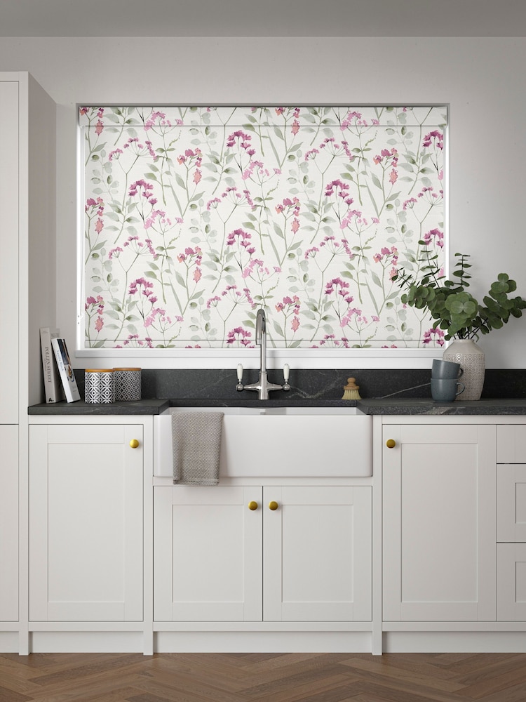 Summer Pink Isla Floral Made to Measure Roller Blind - Image 2 of 6