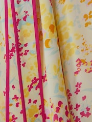 Reiss Pink/Yellow Lyla Floral Print Tie Waist Mini Skirt - Image 5 of 5