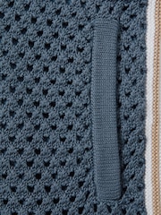 Reiss Airforce Blue Creek 3-9 yrs Crochet Contrast Trim Elasticated Shorts - Image 5 of 5