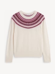 Hobbs White Greta Fairisle Jumper - Image 5 of 5