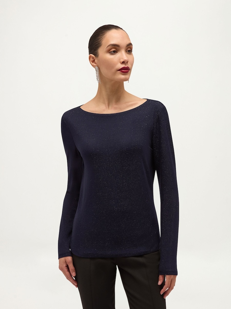 Hobbs Shauna Sparkle Boat Neck Top - Imagem 1 de 5 Hobbs Shauna Sparkle Boat Neck Top - Imagem 1 de 5