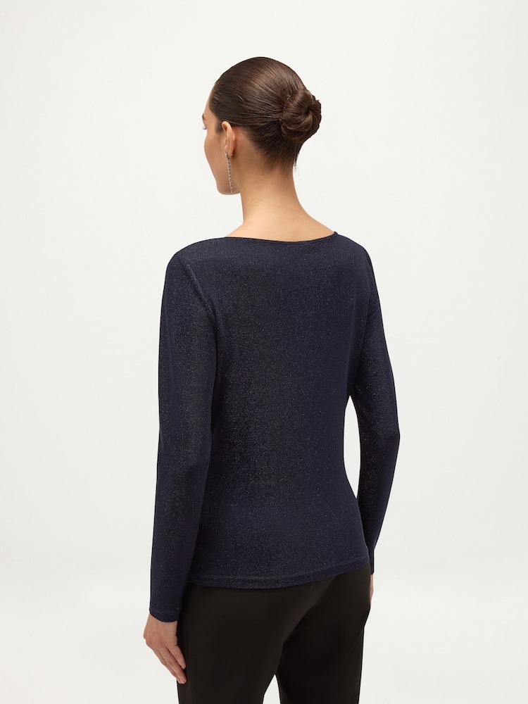 Hobbs Shauna Sparkle Boat Neck Top - Imagem 2 de 5 Hobbs Shauna Sparkle Boat Neck Top - Imagem 2 de 5