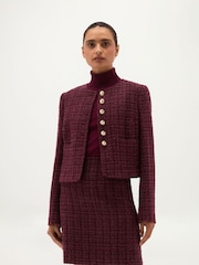 Hobbs Maria Tweed Jacket - 5的图像1｝