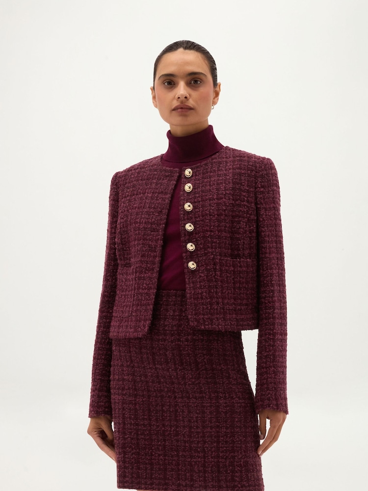 Hobbs Maria Tweed Jacket - 5的图像1｝