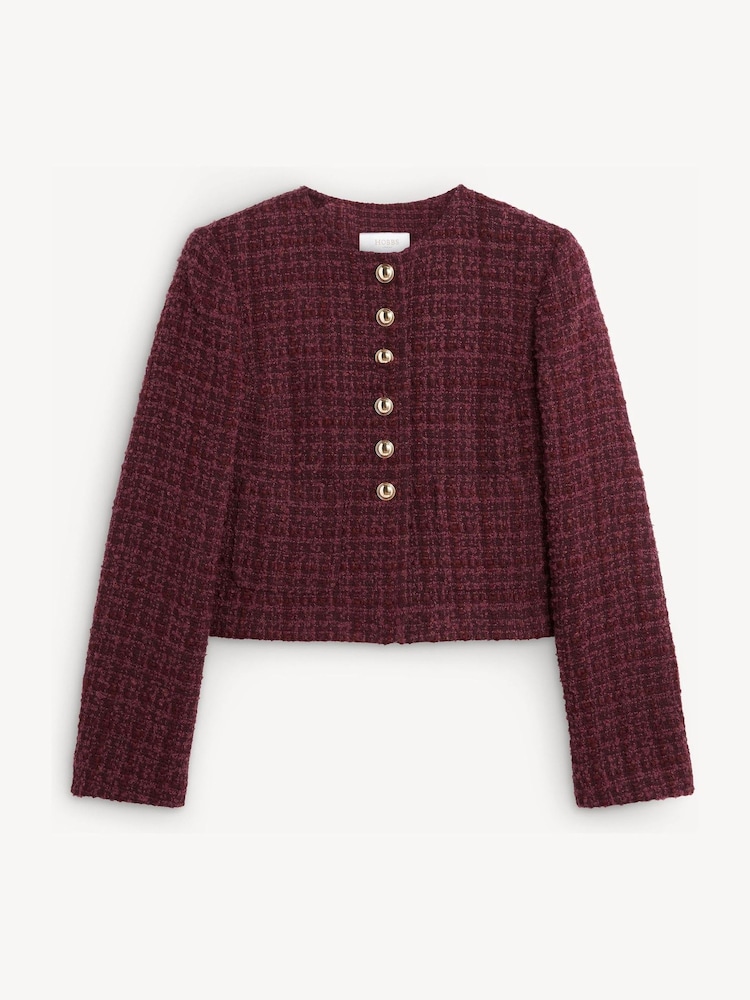 Hobbs Maria Tweed Jacket - 5的图像5｝