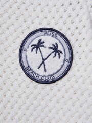 Blanco óptico - Polo con media cremallera de algodón texturizado Stark de Reiss - Imagen 4 de 4