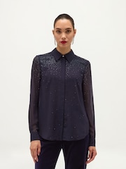Hobbs Blue Shona Hot Fix Shirt - Image 1 of 5
