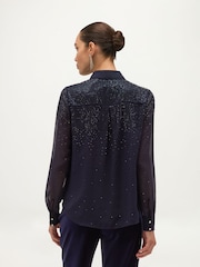 Hobbs Blue Shona Hot Fix Shirt - Image 3 of 5