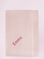 Babyblooms Kids Personalised Luxury Knitted 100% Cotton Blanket Baby Gift - Image 2 of 3