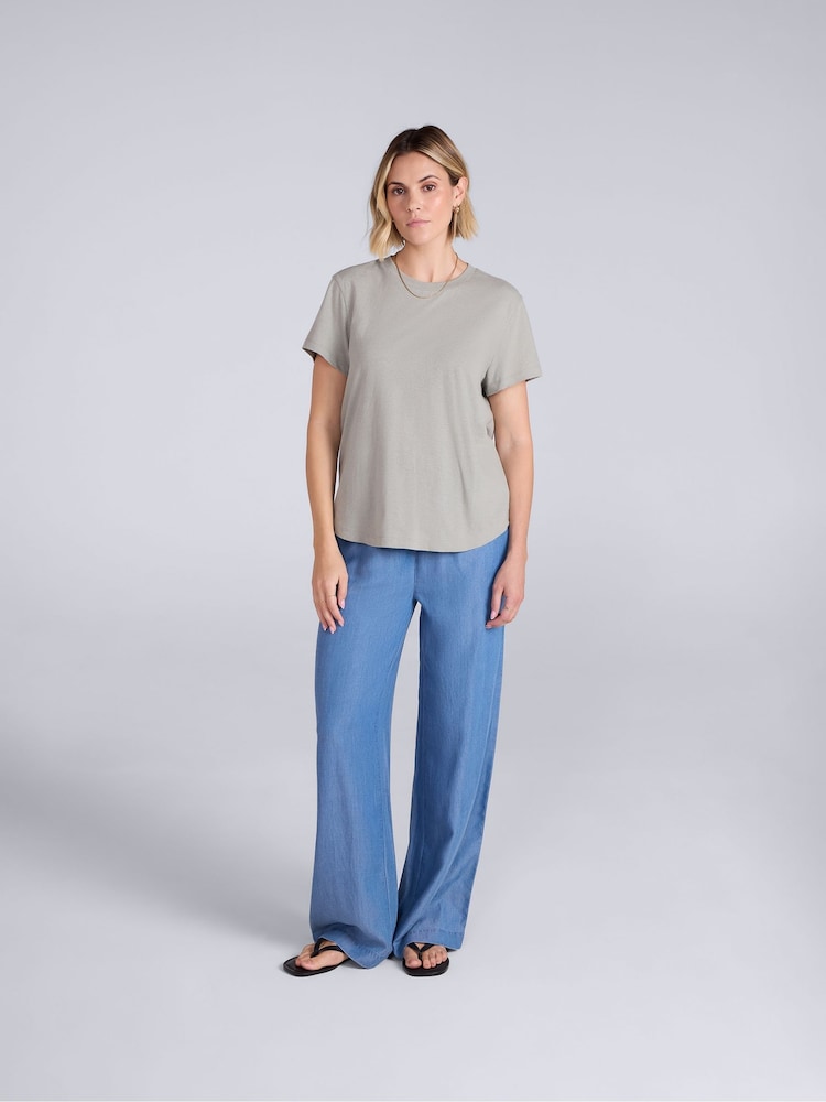 Animal Green Miley Linen Blend T-Shirt - Image 2 of 4 Animal Green Miley Linen Blend T-Shirt - Image 2 of 4
