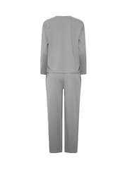 PixieGirl Petite Grey Sweatshirt & Wide Leg Joggers Set - Image 6 of 6