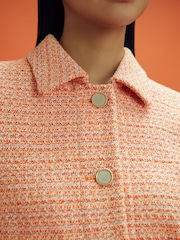 Reiss x McLaren F1 Team Papaya Bouclé Cropped Jacket - Image 4 of 8