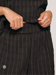 PixieGirl Petite Black Top & Wide Leg Trousers Set - Image 4 of 6