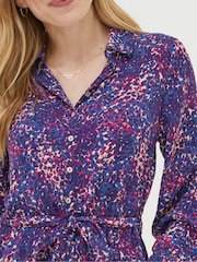 FatFace Blue Charlie Layered Spot Shirt Dress - Image 3 of 5
