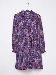 FatFace Blue Charlie Layered Spot Shirt Dress - Image 5 of 5
