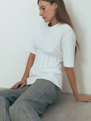 Reiss Blue Dina Embellished Wide Leg Jeans - Image 5 of 6