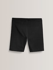 Black Regular Length 2 Pack Cotton Rich Stretch Cycle Shorts (3-16yrs) - Image 3 of 5