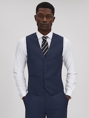 Reiss Destiny Wool Single Breasted Slim Fit Waistcoat - Imagen 1 de 5