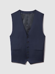 Reiss Destiny Wool Single Breasted Slim Fit Waistcoat - Imagen 2 de 5