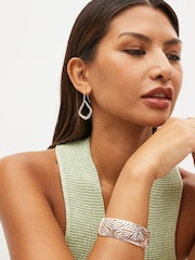 Silver Tone Tear Drop Earrings - Image 2 of 4