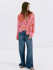 Mango Pink Floral Shirt - Image 2 of 7