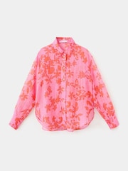 Mango Pink Floral Shirt - Image 5 of 7