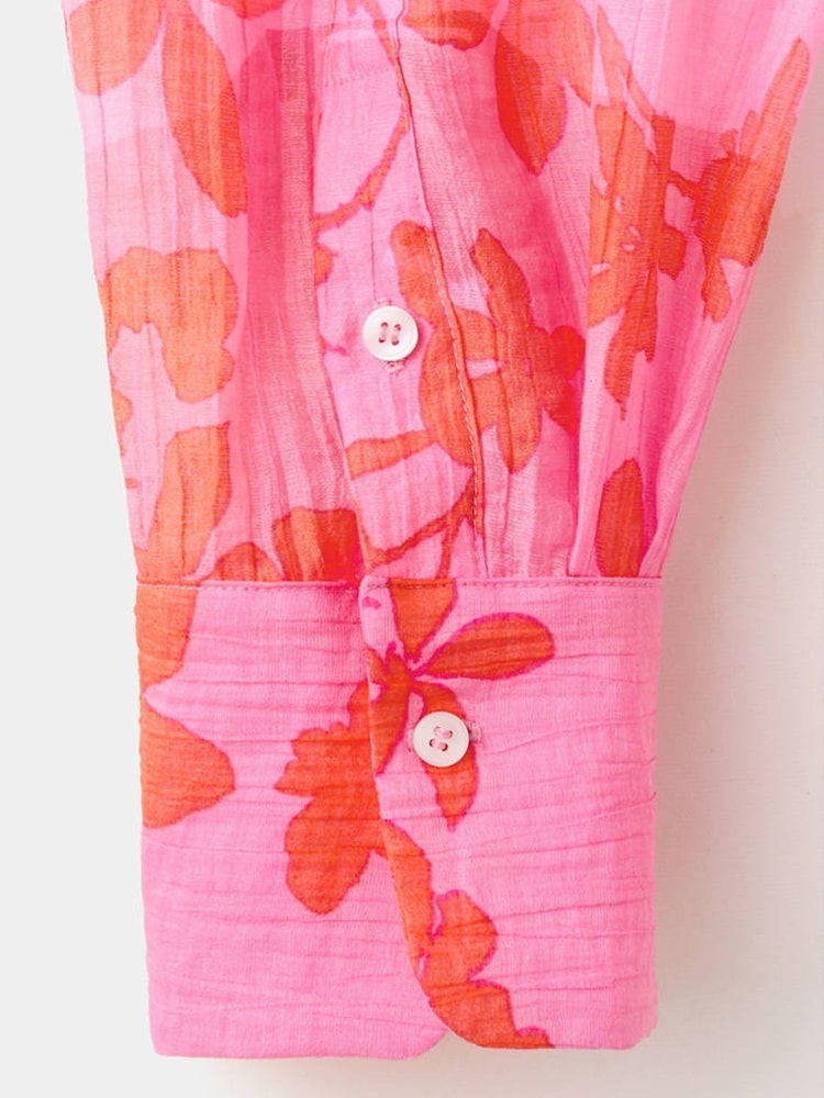 Mango Pink Floral Shirt - Image 7 of 7