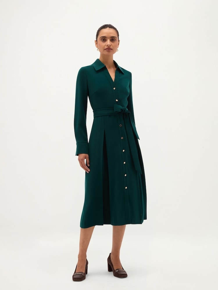 Hobbs Green Petite Mylie Silk Blend Dress - Image 1 of 6 Hobbs Green Petite Mylie Silk Blend Dress - Image 1 of 6