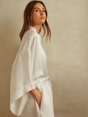 Reiss Ivory Nell Textured Belted Kimono - Image 3 of 6