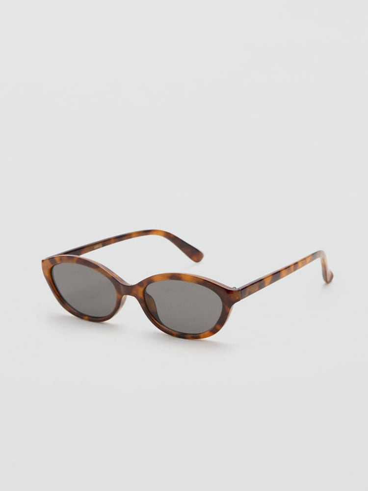 Mango Brown Tortoise Shell Oval Sunglasses - Image 1 of 3